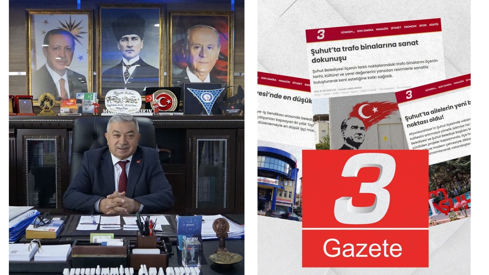 Şuhut Belediye Başkanı Muhittin Özaşkın, Gazete 3'ün 18. kuruluş yıl