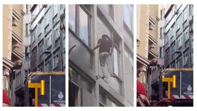 İstanbul Beyoğlu’nda uyuşturucu madde etkisinde olduğu iddia edilen bir şahıs,