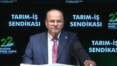 Türk-İş Konfederasyonu’na bağlı Tarım-İş Sendikası Genel Başkanlığına seçilen Sandıklılı İbrahim