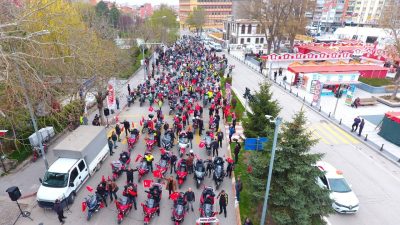 Büyük Zafer’in 104. yıl dönümünde motosiklet tutkunları, zaferin kazanıldığı topraklarda