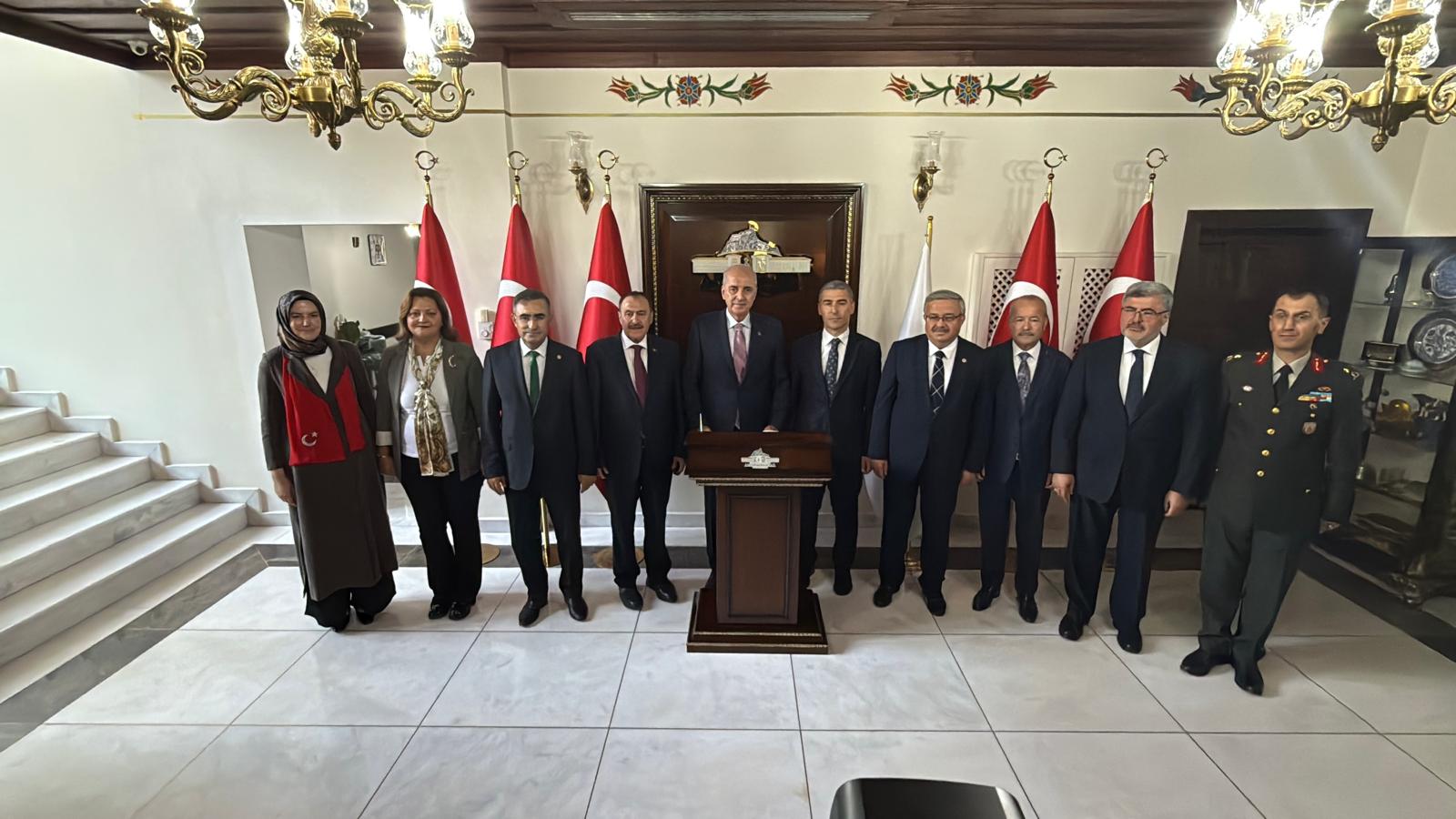 TBMM Başkanı Kurtulmuş’tan Vali Aktaş’a ziyaret
