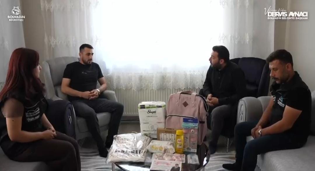 Bolvadin Belediyesi tarafından yürütülen "Hoş Geldin Bebek" Projesi kapsamında göreve