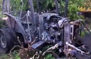 Afyonkarahisar'da bir köyde çıkan samanlık yangınında bin adet saman balyası