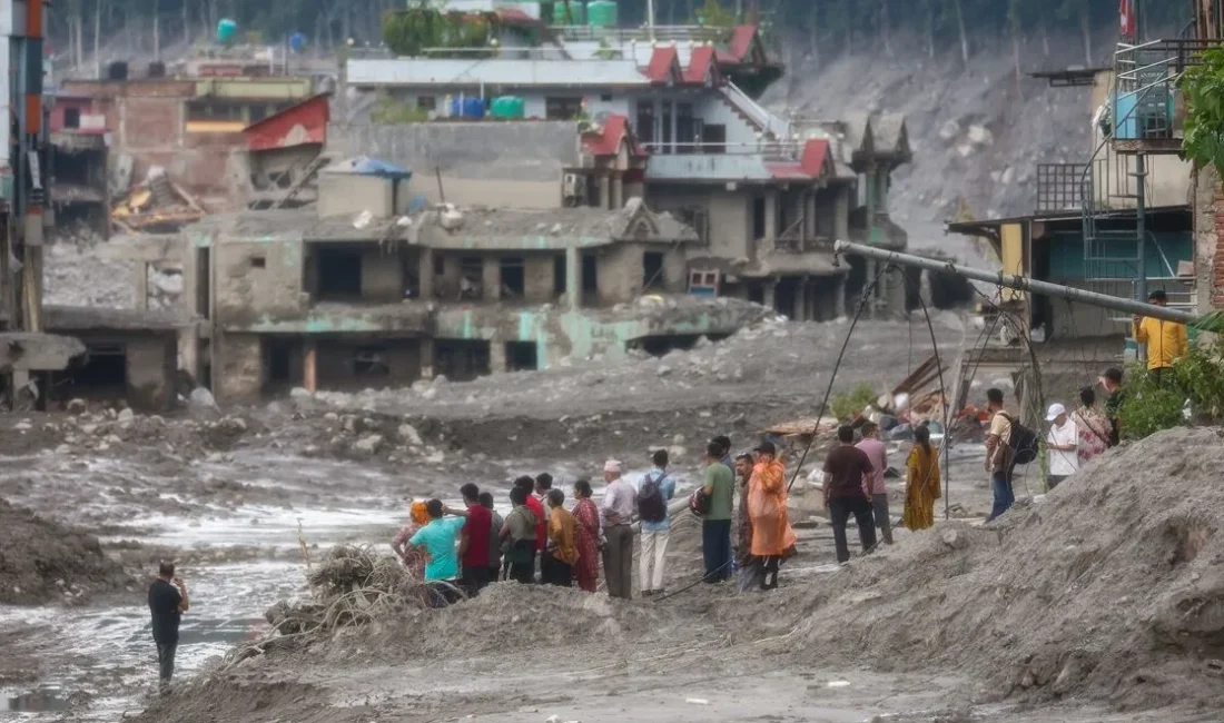 Nepal'in Çin sınırına yakın Rasuwa bölgesinde ve çevresinde meydana gelen