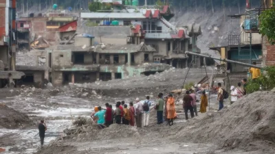 Nepal'in Çin sınırına yakın Rasuwa bölgesinde ve çevresinde meydana gelen