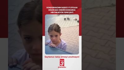 Dondurmacının sadece 5 TL’si olan küçük kıza verdiği dondurma miktarı