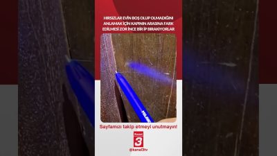 Hırsızların evin boş olup olmadığını anlamak için kullandığı yöntem! 📶https://kanal3.com.tr/