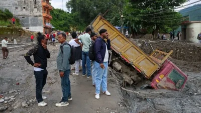 Nepal'in Çin sınırına yakın Rasuwa bölgesinde ve çevresinde meydana gelen