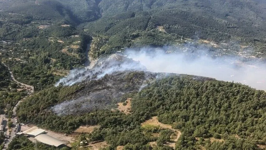 Bursa'nın Kestel ve Yıldırım ilçelerinde 3 farklı alanda çıkan orman