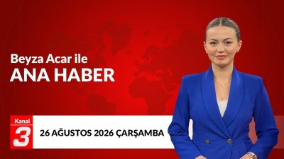 Kanal 3Çar, Ağustos 26, 2026 4:33pmURL:Embed:Kanal 3 Ana Haber |