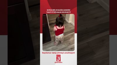 Sevimli bir ufaklığın annesini taklit ettiği anlar gülümsetti… 📶https://kanal3.com.tr/ Sosyal
