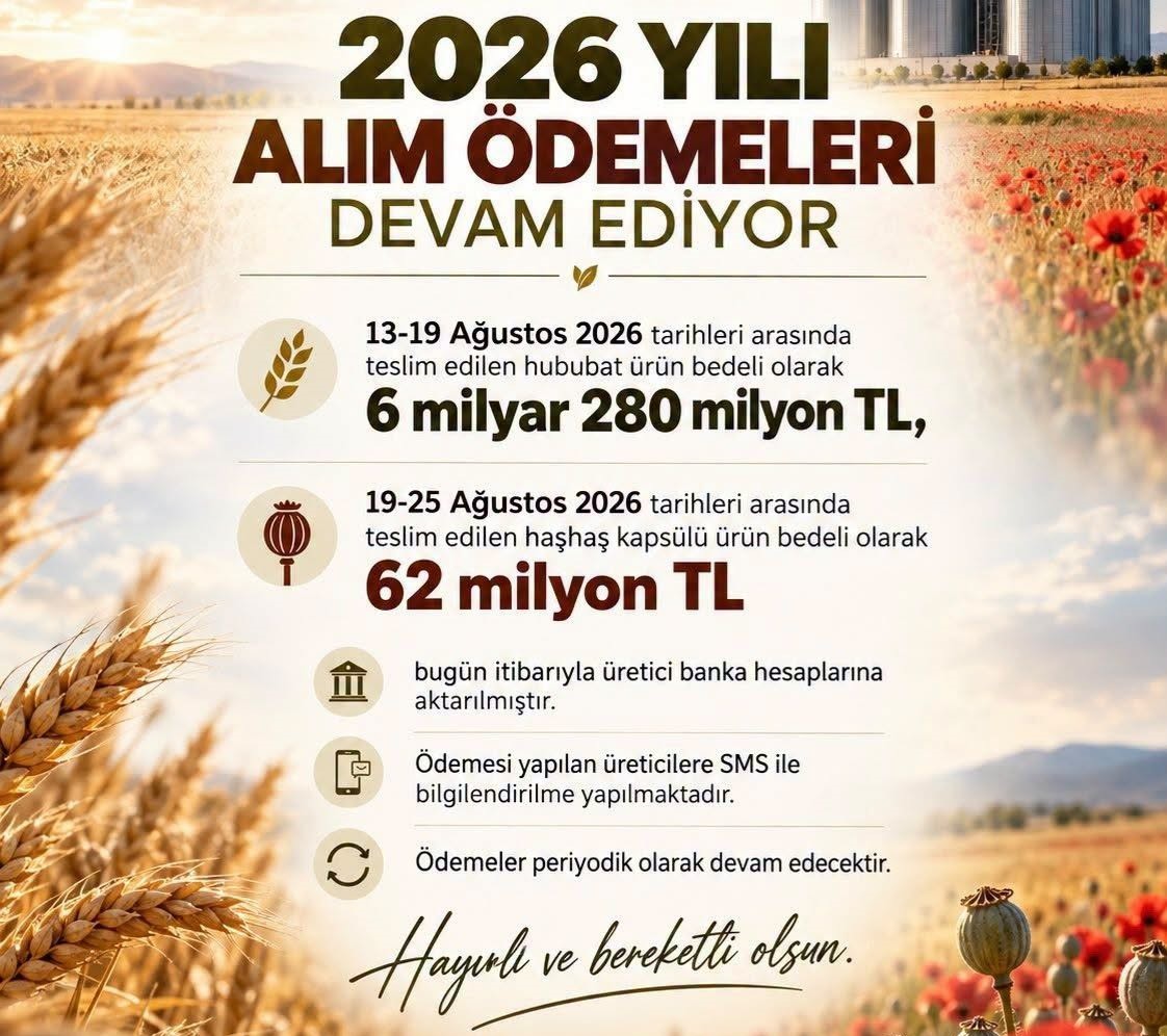 2026 yılı alım dönemi kapsamında Toprak Mahsulleri Ofisi (TMO) aracılığıyla