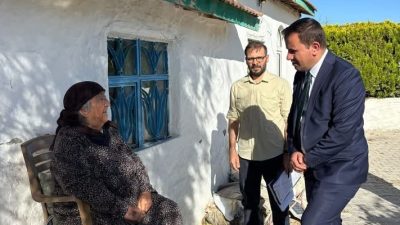 Afyonkarahisar’ın Emirdağ Kaymakamı Adem Topaca, ilçe merkezine bağlı köylerde hane
