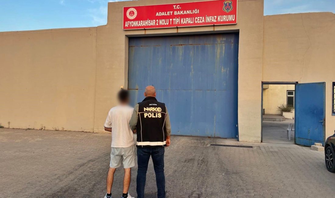 Afyonkarahisar’da uyuşturucu madde ticareti yapma suçundan hapis cezasıyla aranan şahıs