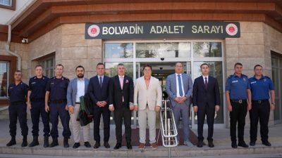 Adli Yılın başlaması dolayısıyla Bolvadin’de düzenlenen açılış töreni, adalet teşkilatının