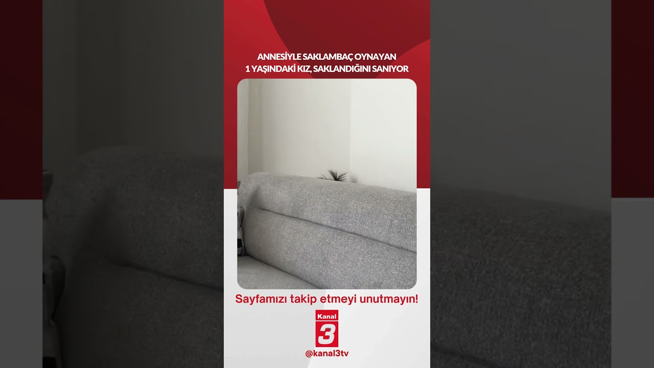 Annesiyle saklambaç oynayan 1 yaşındaki kız, saklandığını sanıyor… 📶https://kanal3.com.tr/ Sosyal