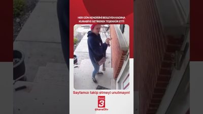 Her gün kendisini besleyen kadına kurabiye getirerek teşekkür etti… 📶https://kanal3.com.tr/
