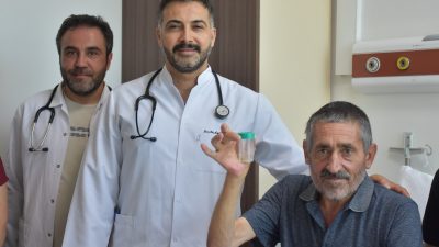 Afyonkarahisar'da nefes darlığı ve öksürük şikayetiyle hastaneye başvuran kişinin akciğerindeki