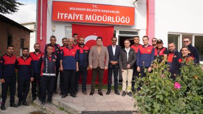 Bolvadin Belediye Başkanı Derviş Aynacı, İtfaiye Haftası dolayısıyla Bolvadin Belediyesi