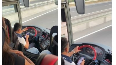Ankara'dan Antalya seferini yapan Isparta Petrol Turizm'e ait yolcu otobüsünün