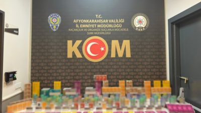 Afyonkarahisar İl Emniyet Müdürlüğü ekiplerinin kaçakçılıkla mücadele kapsamında il merkezindeki