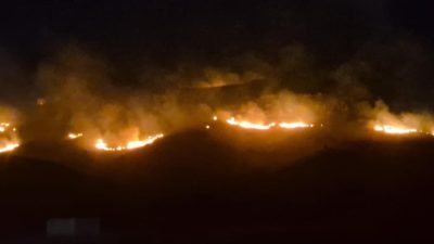 Muğla'nın Bodrum ilçesinde geniş bir alanda etkili olan yangın, ekiplerin