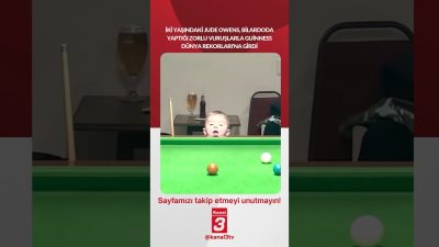 Kanal 3Paz, Ekim 4, 2026 8:00amURL:Embed:İki yaşındaki Jude Owens, bilardoda