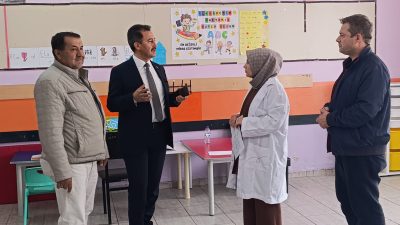Afyonkarahisar’ın Bolvadin Millî Eğitim Müdürü Mehmet Ali Keleş gerçekleştirdiği okul