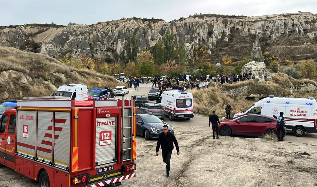 Nevşehir'in Göreme beldesinde peribacası çöktü. İlk bilgilere göre, ölü ve