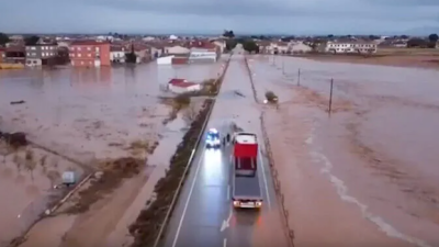 İspanya'nın doğusundaki Albacete kentine bağlı Madrigueras ilçesinde şiddetli yağışların neden