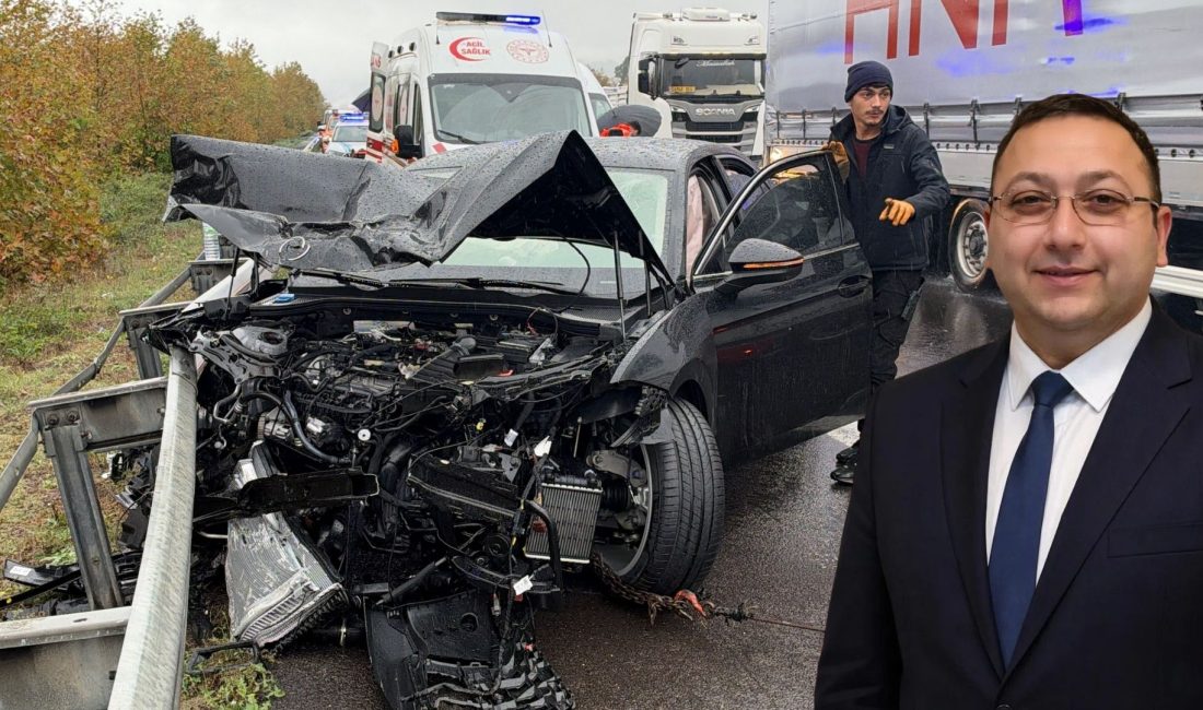 Anadolu Otoyolu'nun Düzce geçişinde meydana gelen trafik kazasının ardından kalp