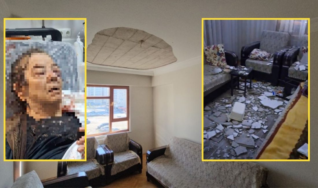 Kayseri’nin Melikgazi ilçesinde tavanın çökmesi sonucu bir gözünü kaybeden yaşlı