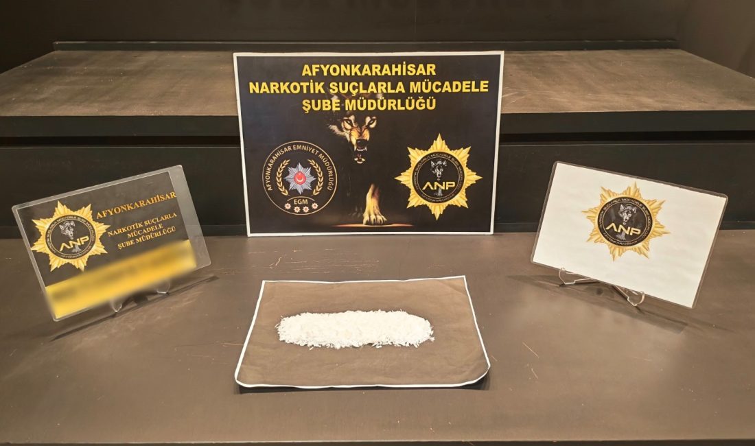 Afyonkarahisar Emniyet Müdürlüğü Narkotik Suçlarla Mücadele Şube Müdürlüğü ekiplerince düzenlenen
