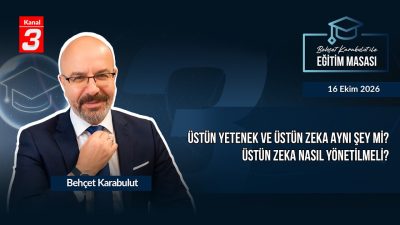 Kanal 3Cum, Ekim 16, 2026 12:00pmURL:Embed:Behçet Karabulut İle Eğitim Masası