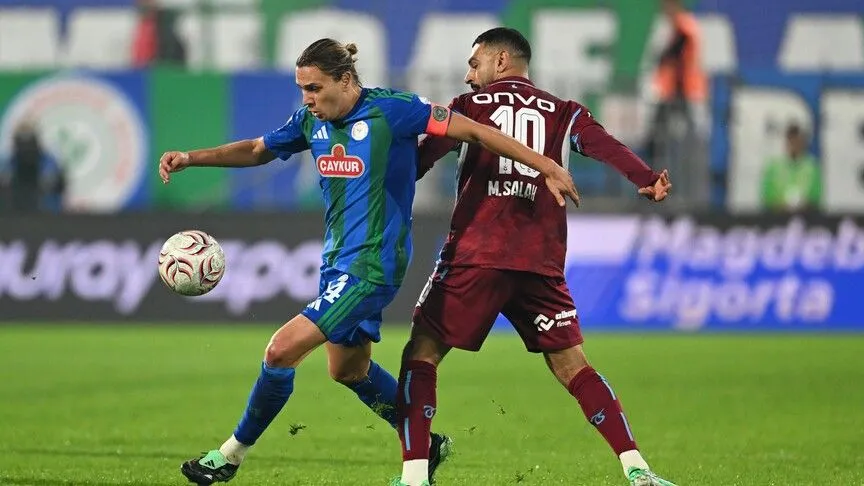 Trendyol Süper Lig'de deplasmanda Çaykur Rizespor'u 4-3 mağlup eden Trabzonspor,